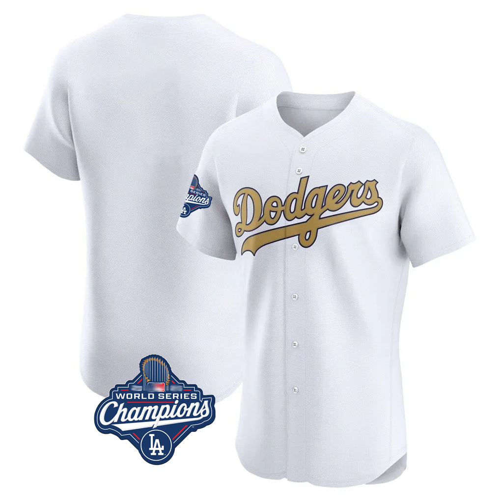 BIPIHUC LA.Dodgers Blank Player Gold Limited Elite Home World Series Meet Stitched Jerseys