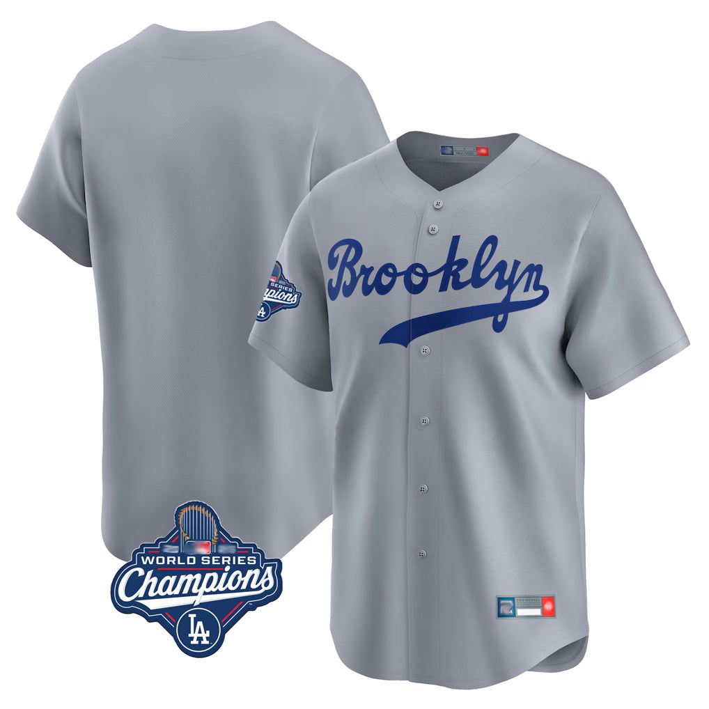 BIPIHUC LA.Dodgers Blank Player Gray Game Limited Home World Series Meet Stitched Jerseys