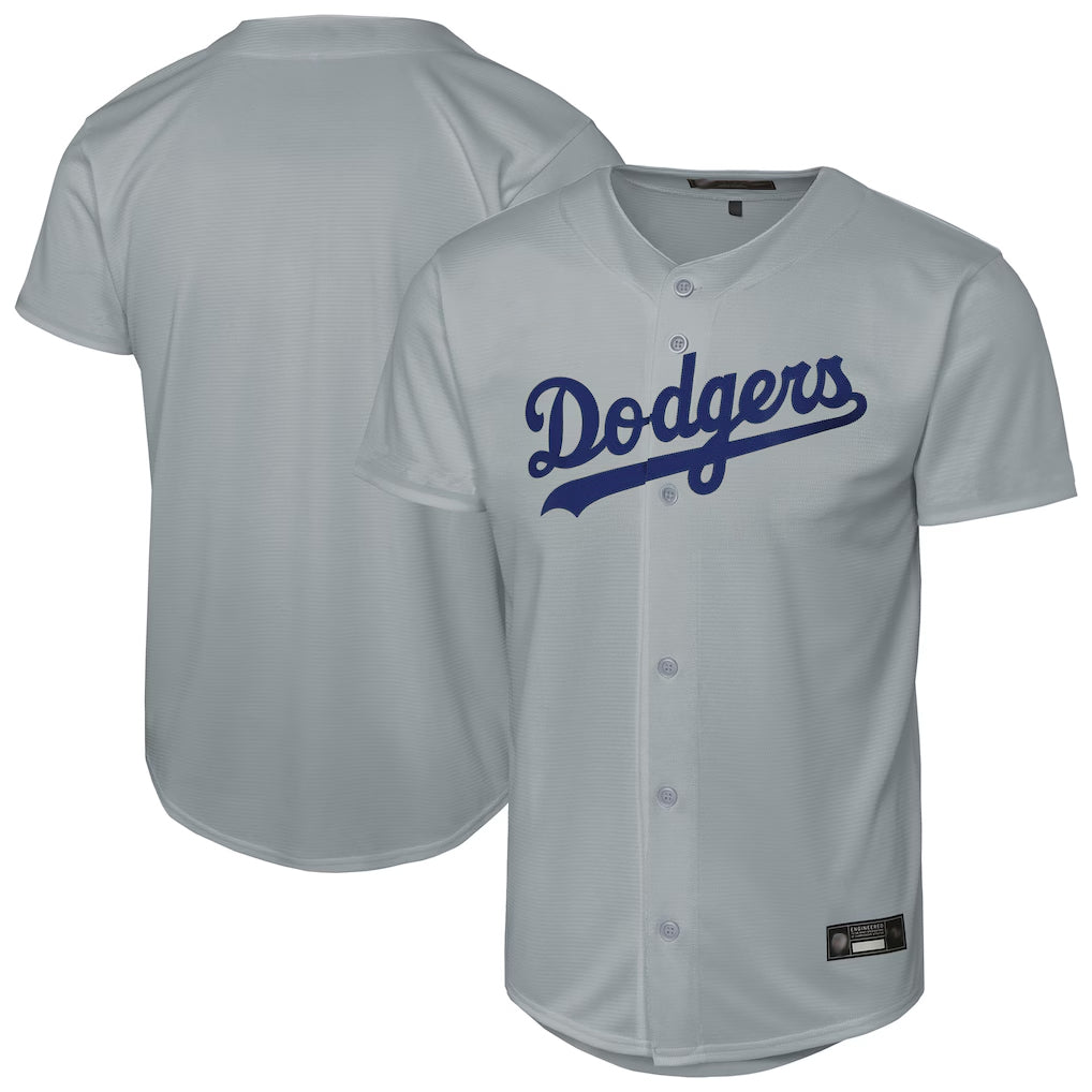 BIPIHUC LA.Dodgers Blank Player Gray Game Stitched Jerseys