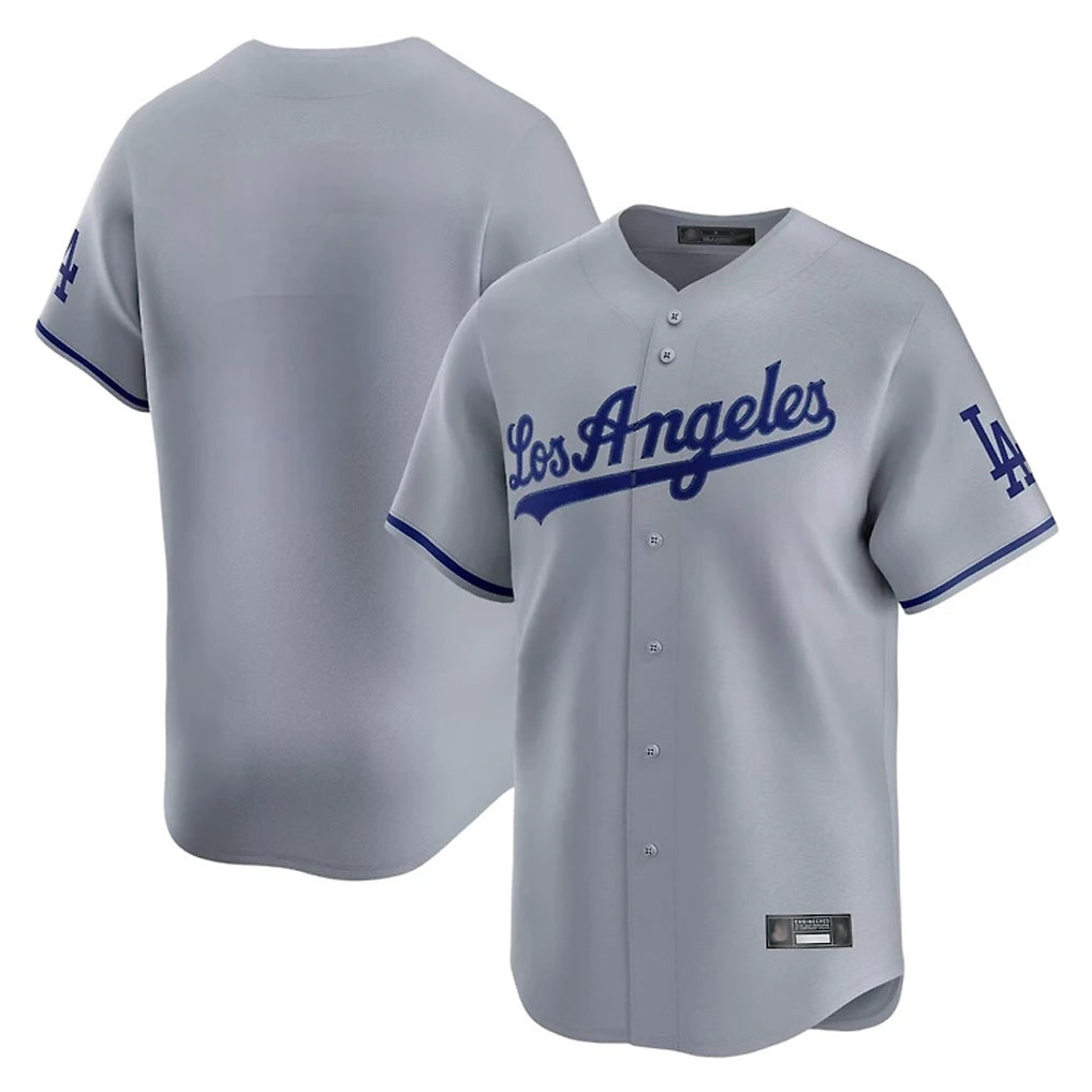 BIPIHUC LA.Dodgers Blank Player Gray Limited Game Stitched Jerseys
