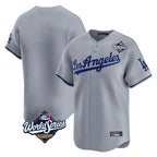 BIPIHUC LA.Dodgers Blank Player Gray Limited Game World Series Stitched Jerseys
