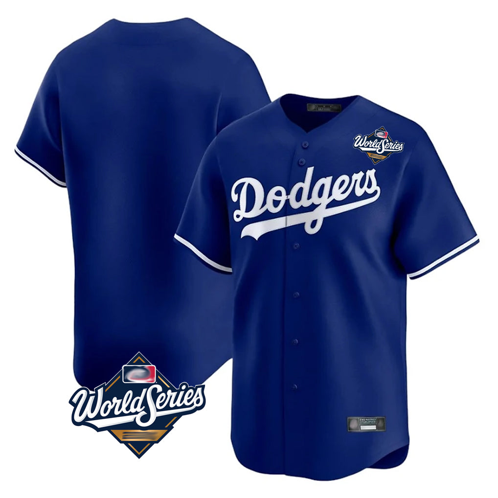 BIPIHUC LA.Dodgers Blank Player Royal Limited Home World Series Stitched Jerseys