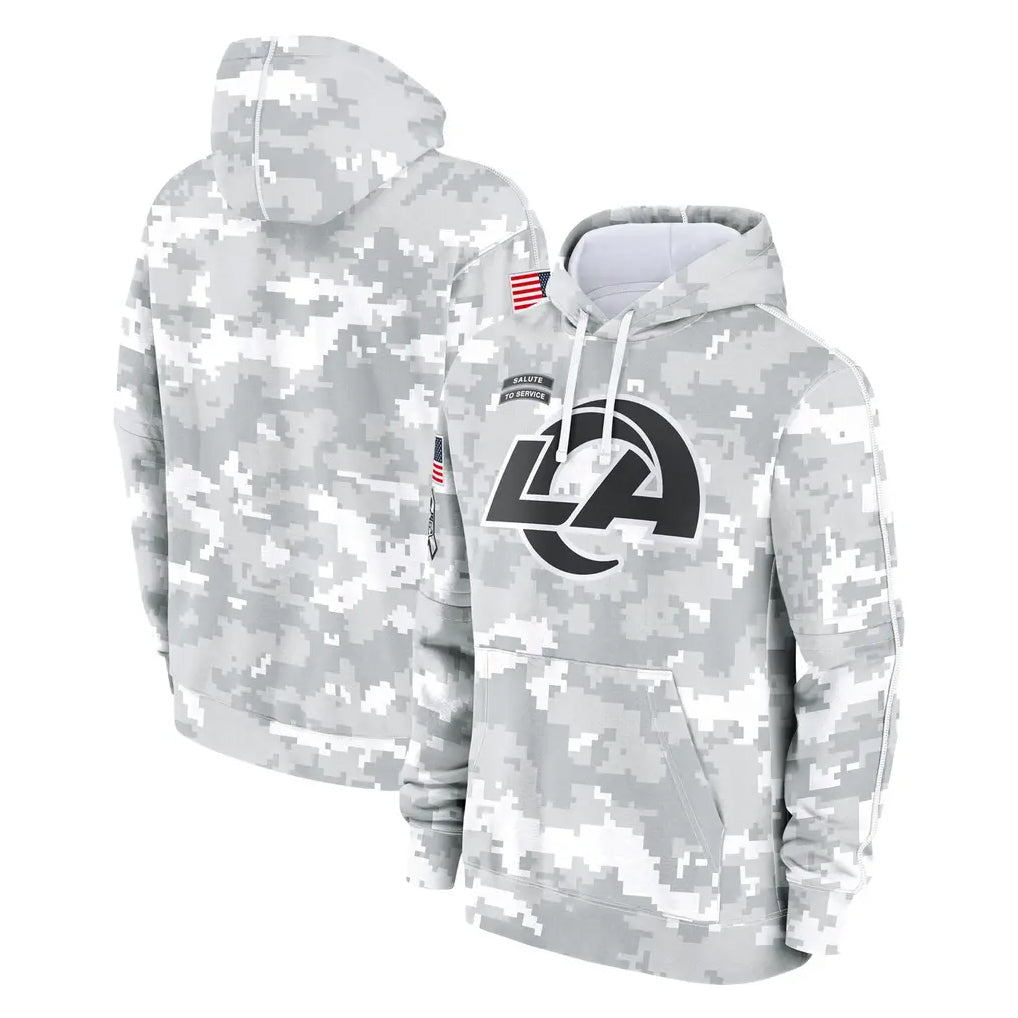 BIPIHUC LA.Rams Arctic Camo Salute to Service Hoodies Limited Game Blank Player Stitched Jerseys