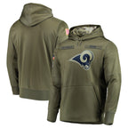 BIPIHUC LA.Rams Olive Salute to Service Pullover Hoodies Home Game Blank Player Stitched Jerseys