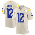 BIPIHUC LA.Rams #12 Puka Nacua Player Bone Replica Game Stitched Jerseys