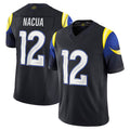 BIPIHUC LA.Rams #12 Puka Nacua Player Midnight Blue Rivalries Collection Vapor Limited Stitched Jerseys