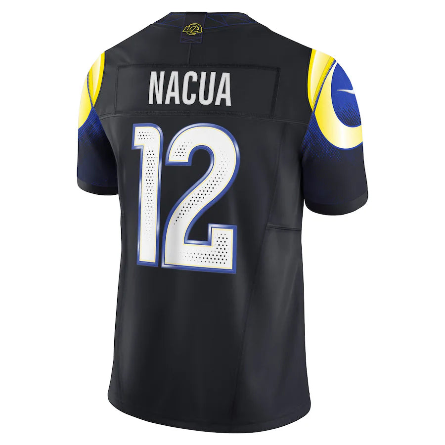 BIPIHUC LA.Rams #12 Puka Nacua Player Midnight Blue Rivalries Collection Limited Stitched Jerseys