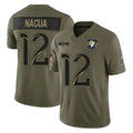 BIPIHUC LA.Rams #12 Puka Nacua Player Olive 2025 Salute To Service Limited Game Stitched Jerseys