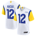 BIPIHUC LA.Rams #12 Puka Nacua White Game Player Jersey American Stitched Jerseys
