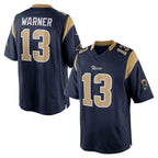 BIPIHUC LA.Rams #13 Kurt Warner Player Navy Retired Limited Stitched Jerseys