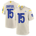 BIPIHUC LA.Rams #15 Ty Simpson Player Bone Home Game Stitched Jerseys