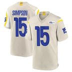 BIPIHUC LA.Rams #15 Ty Simpson Player Bone Home Game Stitched Jerseys