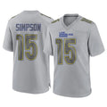 BIPIHUC LA.Rams #15 Ty Simpson Player Gray Atmosphere Fashion Home Game Stitched Jerseys