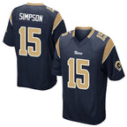 BIPIHUC LA.Rams #15 Ty Simpson Player Navy Home Game Stitched Jerseys