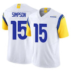 BIPIHUC LA.Rams #15 Ty Simpson Player White Limited Vapor F.U.S.E. Home Game Stitched Jerseys