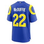 BIPIHUC LA.Rams #22 Trent McDuffie Royal Team Game Player Stitched Jerseys