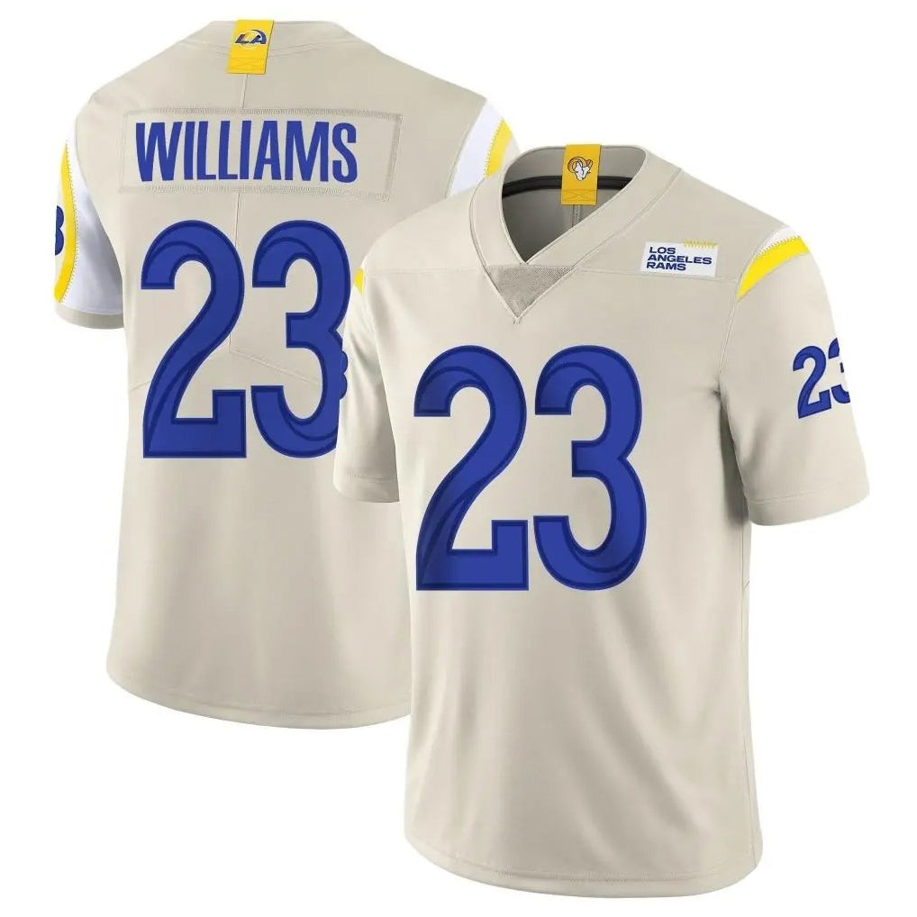 BIPIHUC LA.Rams #23 Kyren Williams Player Bone Limited Vapor Home Game Stitched Jerseys