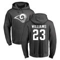 BIPIHUC LA.Rams #23 Kyren Williams Player Gray Pullover Hoodie Limited Game Stitched Jerseys