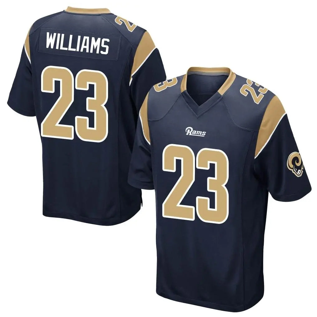 BIPIHUC LA.Rams #23 Kyren Williams Player Navy Home Game Stitched Jerseys