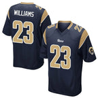 BIPIHUC LA.Rams #23 Kyren Williams Player Navy Home Game Stitched Jerseys