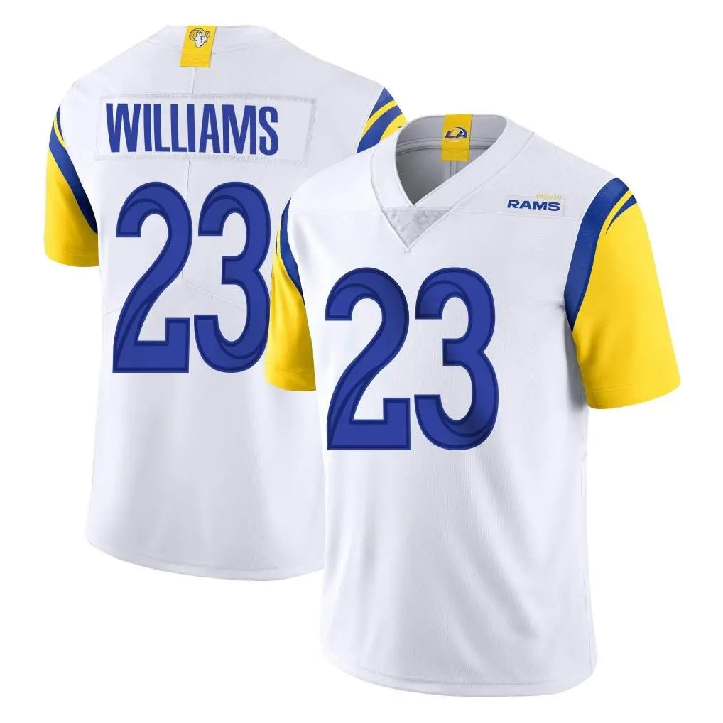 BIPIHUC LA.Rams #23 Kyren Williams Player White Limited Vapor Untouchable Home Game Stitched Jerseys