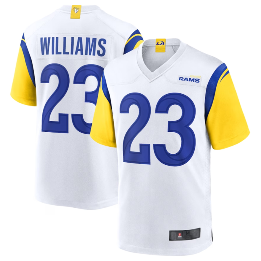 BIPIHUC LA.Rams #23 Kyren Williams White Game Jersey American Stitched Jerseys