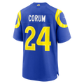 BIPIHUC LA.Rams #24 Blake Corum Royal Game Stitched Jerseys