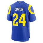BIPIHUC LA.Rams #24 Blake Corum Royal Game Stitched Jerseys