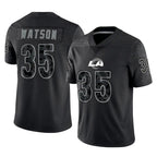 BIPIHUC LA.Rams #35 Jaylen Watson Player Black Limited Reflective Home Game Stitched Jerseys