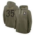 BIPIHUC LA.Rams #35 Jaylen Watson Player Olive Salute to Service Pullover Hoodies Limited Stitched Jerseys