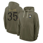 BIPIHUC LA.Rams #35 Jaylen Watson Player Olive Salute to Service Pullover Hoodies Limited Stitched Jerseys