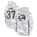 BIPIHUC LA.Rams #37 Quentin Lake Player Arctic Camo Salute to Service Hoodies Limited Game Stitched Jerseys