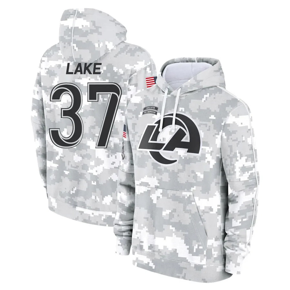 BIPIHUC LA.Rams #37 Quentin Lake Player Arctic Camo Salute to Service Hoodies Limited Game Stitched Jerseys