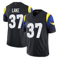 BIPIHUC LA.Rams #37 Quentin Lake Player Black Midnight Rivalries Collection Limited Home Game Stitched Jerseys