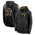 BIPIHUC LA.Rams #37 Quentin Lake Player Black Salute to Service Hoodies Limited Game Stitched Jerseys