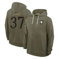 BIPIHUC LA.Rams #37 Quentin Lake Player Olive Salute to Service Pullover Hoodies Limited Stitched Jerseys