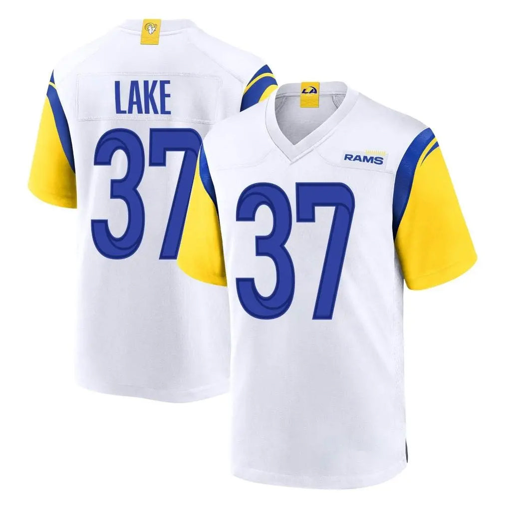 BIPIHUC LA.Rams #37 Quentin Lake Player White Home Game Stitched Jerseys