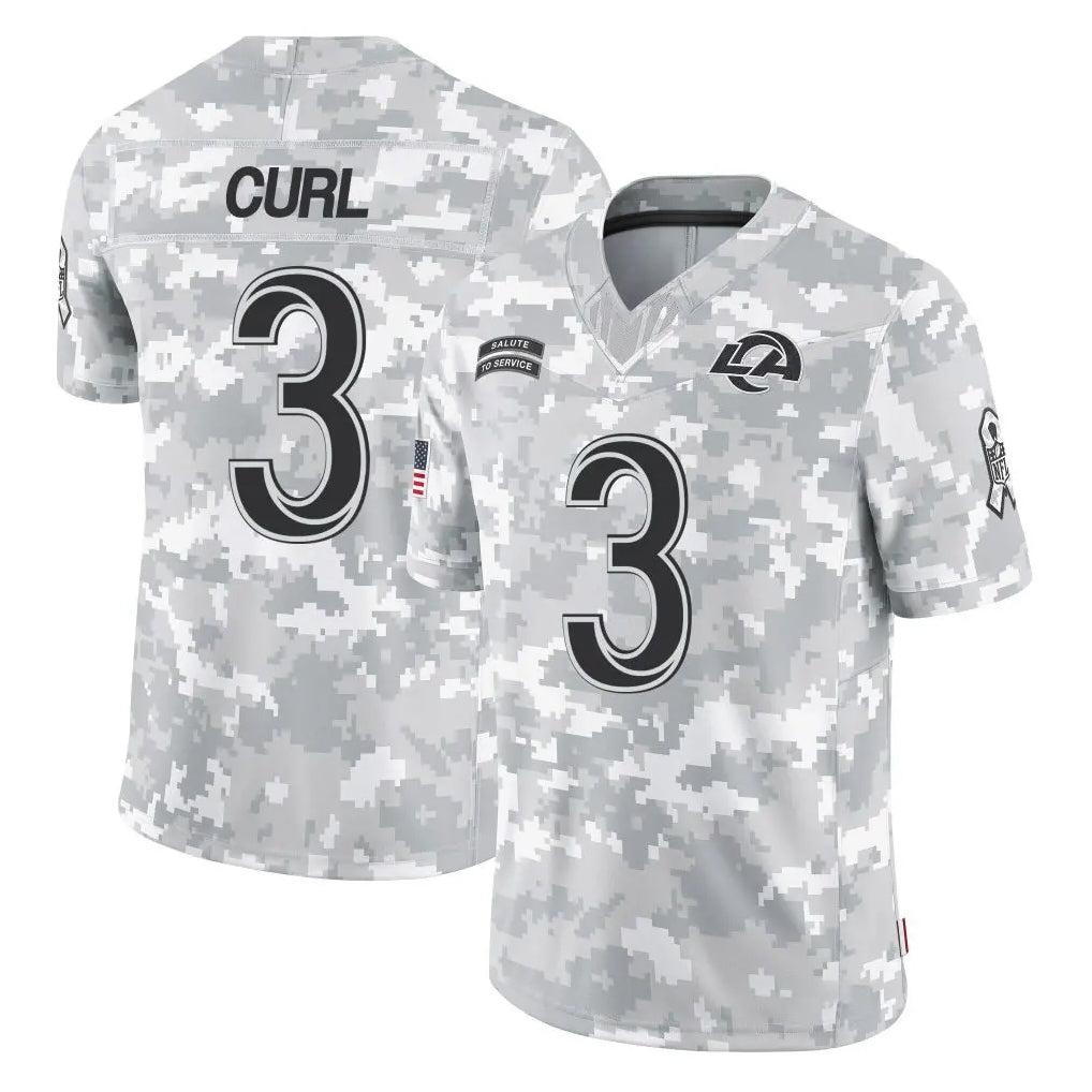 BIPIHUC LA.Rams #3 Kam Curl Player Arctic Camo Salute To Service Limited Game Stitched Jerseys