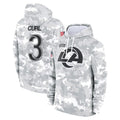 BIPIHUC LA.Rams #3 Kam Curl Player Arctic Camo Salute to Service Hoodies Limited Game Stitched Jerseys