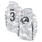 BIPIHUC LA.Rams #3 Kam Curl Player Arctic Camo Salute to Service Hoodies Limited Game Stitched Jerseys