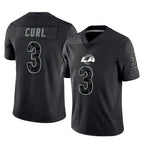 BIPIHUC LA.Rams #3 Kam Curl Player Black Limited Reflective Home Game Stitched Jerseys
