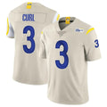 BIPIHUC LA.Rams #3 Kam Curl Player Bone Limited Vapor Home Game Stitched Jerseys