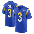 BIPIHUC LA.Rams #3 Kam Curl Player Royal Home Game Stitched Jerseys