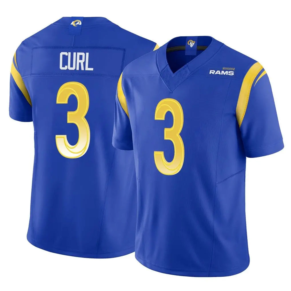 BIPIHUC LA.Rams #3 Kam Curl Player Royal Limited Vapor F.U.S.E. Home Game Stitched Jerseys