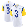 BIPIHUC LA.Rams #3 Kam Curl Player White Home Game Stitched Jerseys