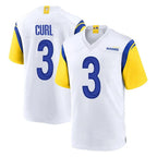 BIPIHUC LA.Rams #3 Kam Curl Player White Home Game Stitched Jerseys