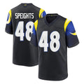 BIPIHUC LA.Rams #48 Omar Speights Player Black Midnight Rivalries Collection Home Game Stitched Jerseys