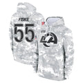 BIPIHUC LA.Rams #55 Braden Fiske Player Arctic Camo Salute to Service Hoodies Limited Game Stitched Jerseys