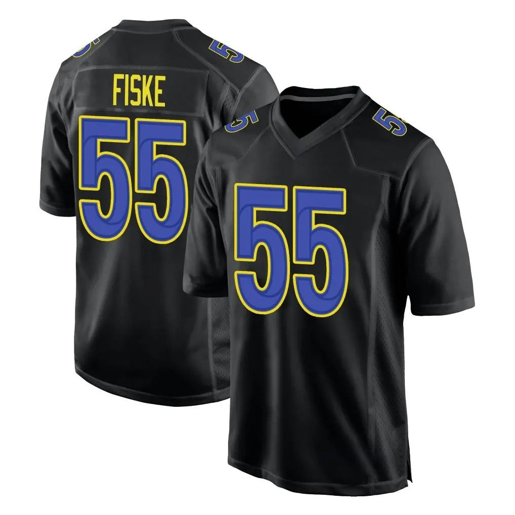 BIPIHUC LA.Rams #55 Braden Fiske Player Black Fashion Limited Home Game Stitched Jerseys