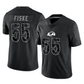 BIPIHUC LA.Rams #55 Braden Fiske Player Black Limited Reflective Home Game Stitched Jerseys